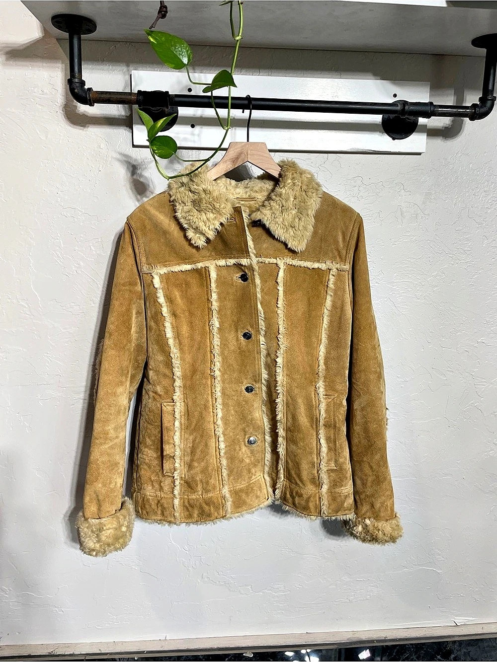 Vintage Wilson Maxima suede jacket with leather-lined pockets womens